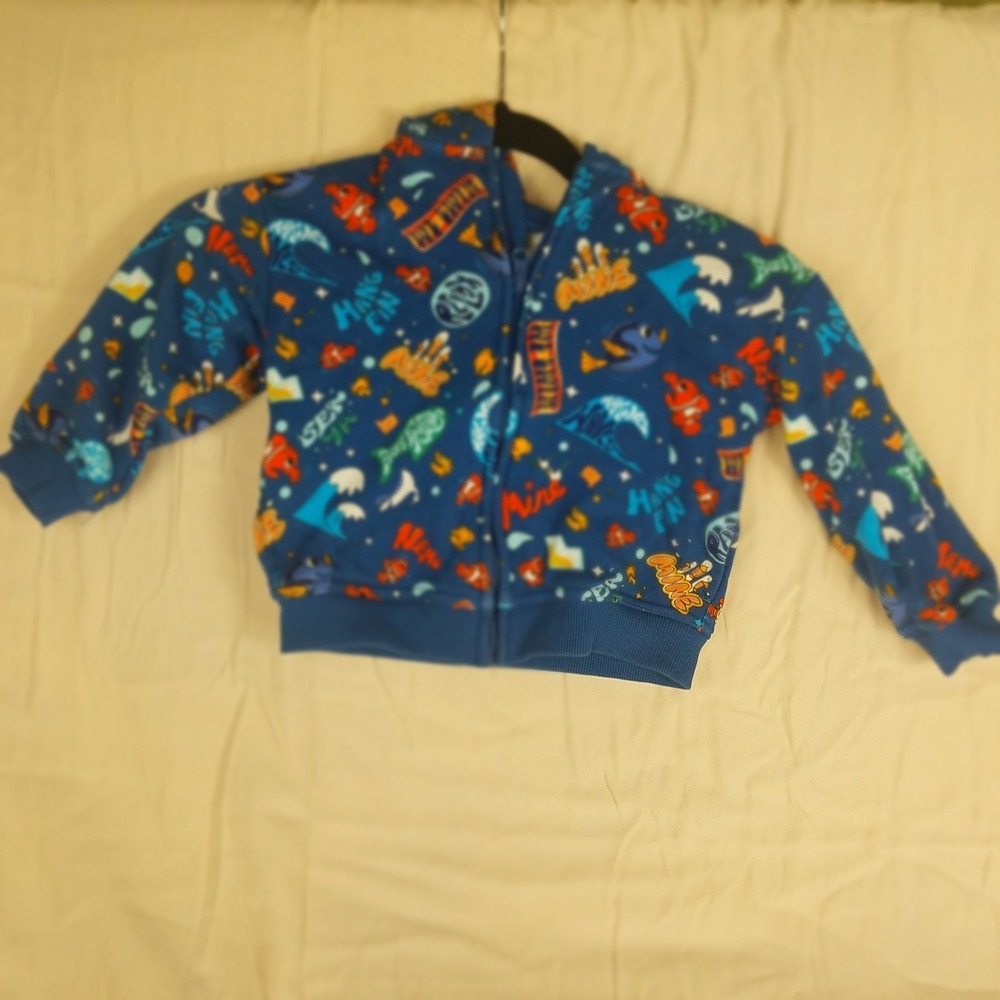 Disney Pixar Finding Nemo Dory Blue Zip Up Hoodie Sweatshirt Toddler SSX NWOT